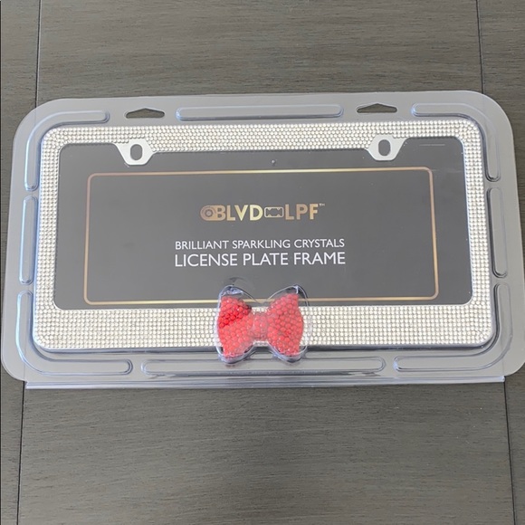 License Plate Frame Bow Rhinestone Bling - Picture 2 of 7
